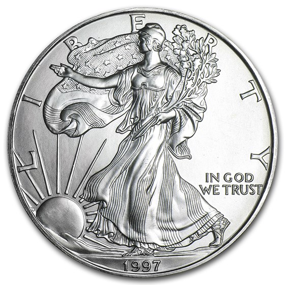 1997 1 oz Silver American Eagle BU 1997 1 oz Silver American Eagle BU